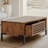 Miller Wood Coffee Table with Storage - Rustic Chestnut