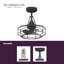 Ventilateur de plafond intérieur / extérieur 18 pouces - Nickel brossé-306595470