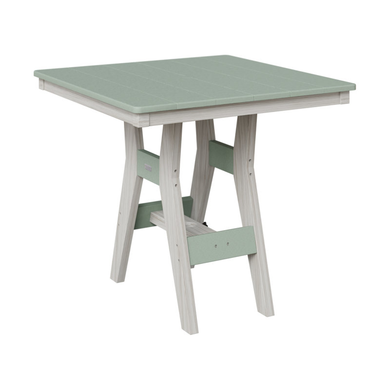 Harbor Outdoor Square Dining Table, 30.37" H x 33" W x 33" D, Seashell, Seashell