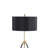 Black And Gold Tripod Drum Shade Floor Lamp