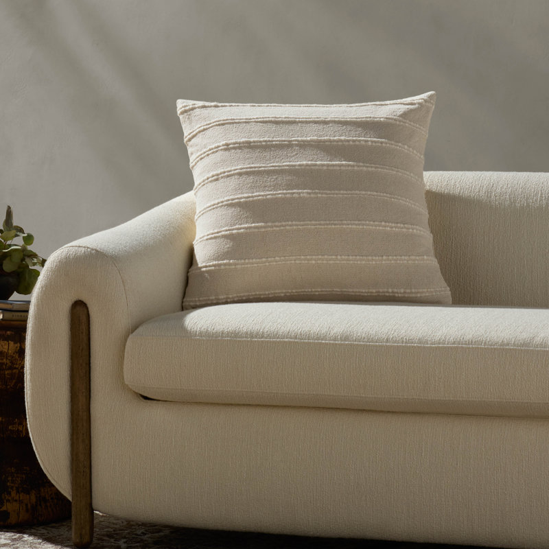 Magnolia Home by Joanna Gaines x Loloi Landry Accent Pillow, Pillow Cover Only - No Insert, Ivory