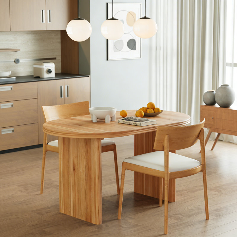 Table de salle à manger extensible de 55,12 "à 78,26" avec rallonges amovibles, table de salle à manger et de cuisine extensible de style Mid-Century moderne