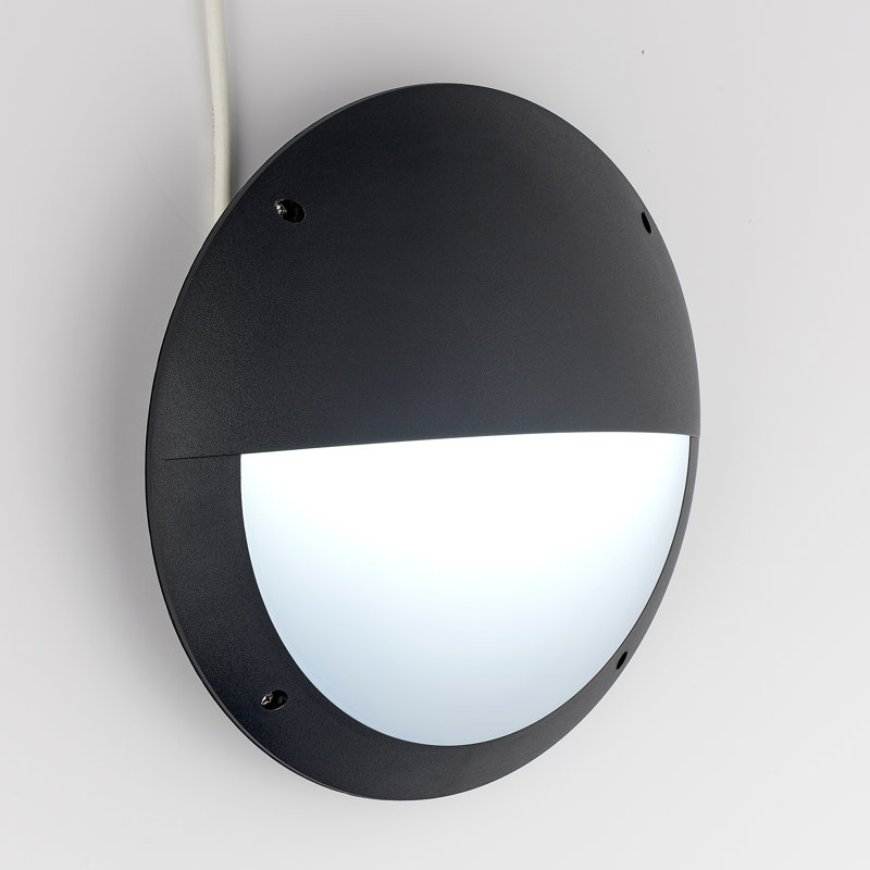 Steen Integrated LED Outdoor Bulkhead Light, Matte Black