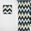 Motif à chevrons obscurcissant gris et blanc à motif géométrique III - 1 panneau-107561590