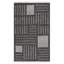 Tapis noir / ivoire en laine et coton à motif géométrique Flore-1366826151