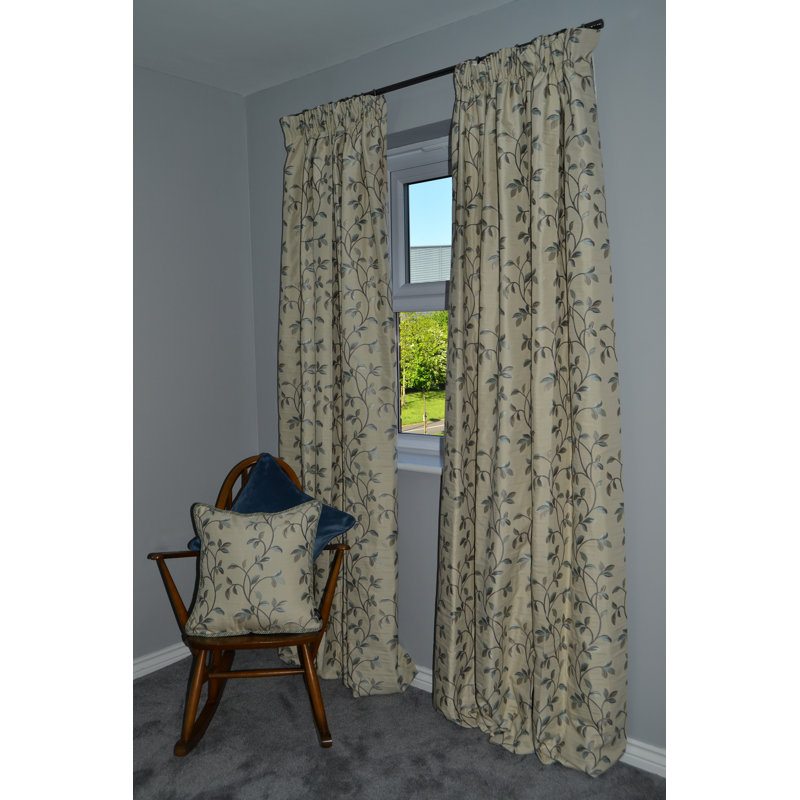 Choate Room Darkening Curtain Pair, Width 116 x Drop 182cm, Duck Egg Blue
