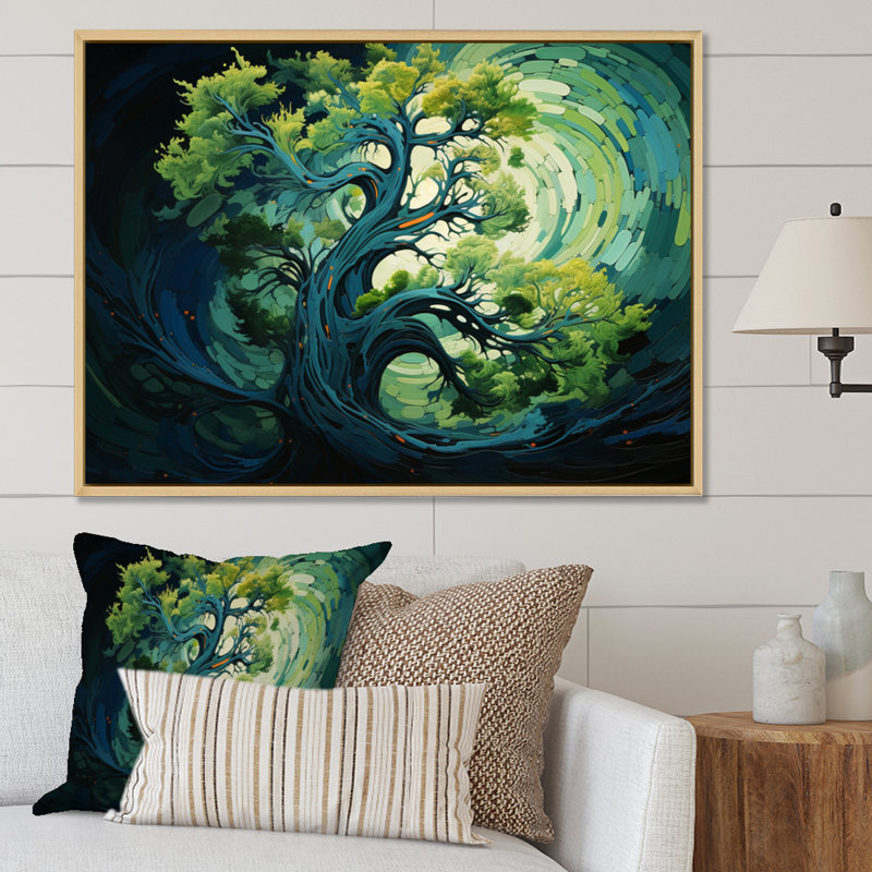 Redwood Tree Symphony Of Green - Reproduction d'art sur toile, séquoia, H 16 po x l 32 po x P 1 po, Naturel
