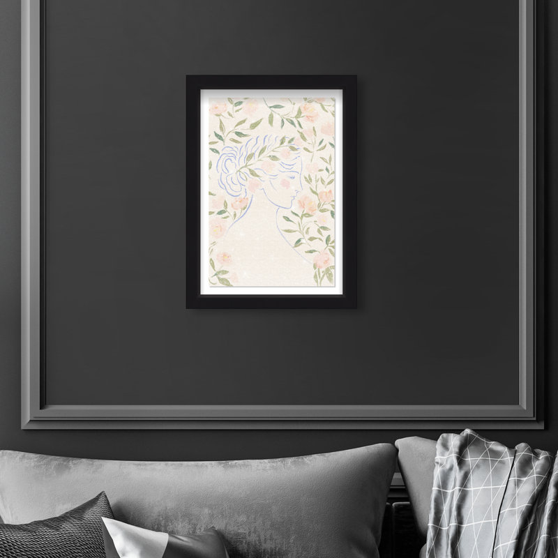 Blooming Hera Print by Oliver Gal, 37.5"H x 25.5"W, Black Shadowbox
