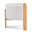 Ensemble de 2 chaises de salle à manger rembourrées, structure en bois de caoutchouc naturel et tissu bouclé, fauteuils modernes