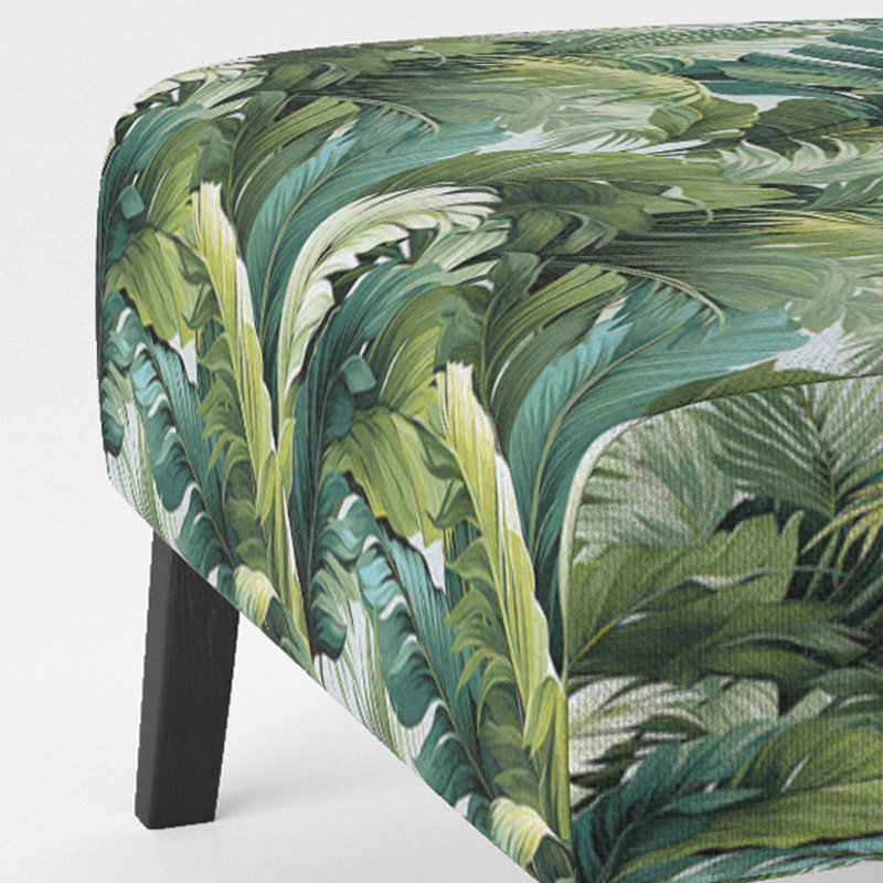 Fauteuil de chambre rembourré Palm Mirage Tropical, Mirage à motif tropical de palmier II