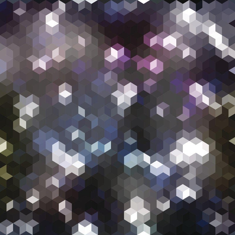 Motif géométrique avec hexagones Teneesha par Incomible, H 20 po x l 20 po