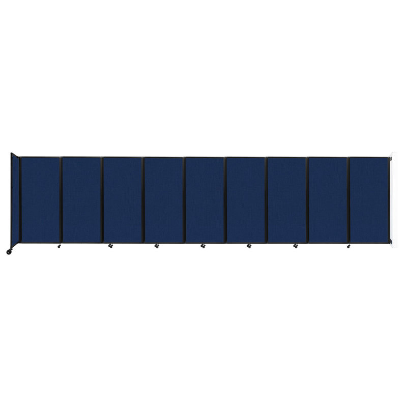 11 - Cloison pliante à panneaux, Bleu marine, 9, H 72 po x l 300 po x P 12 po