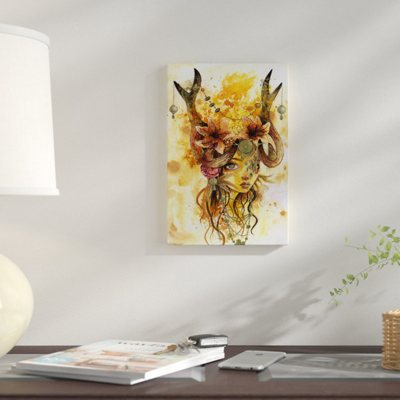 «Autumn's Sun», impression sur toile, H 12 po x l 8 po x P 0,75 po, Papier d'art encadré noir, Pas de tapis