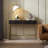 47.24"Black Solid Wood Three-Drawer Entrance Cabinet Side Cabinet
