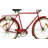Metal Bike Red Wall Decor with Seat and Handles