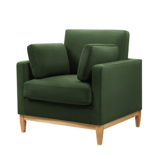 Upholstered Velvet Fabric Accent Chair