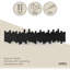 Portemanteau mural Sticks, fixation murale, 8 crochets rétractables, noir | Conception sculpturale moderne, supporte jusqu'à 2,3 kg par crochet, idéale pour les entrées et les chambres, installation facile, plastique recyclé