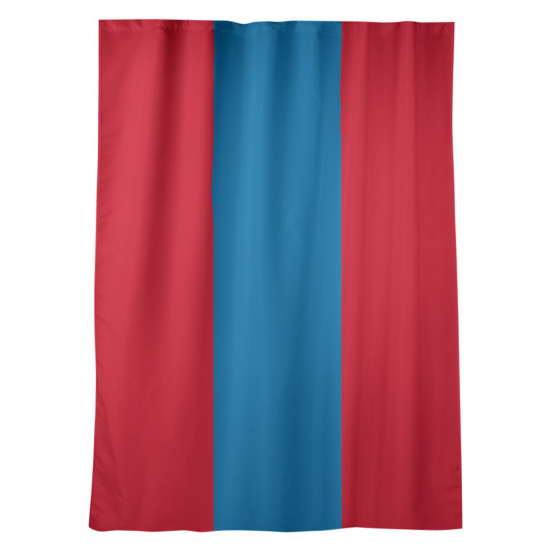 Mississippi Rebellion Room Darkening Curtains, Red/Powder Blue Middle