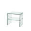 Table d'appoint et de bout en verre transparent avec verre trempé: petite table élégante pour le salon ou la chambre à coucher