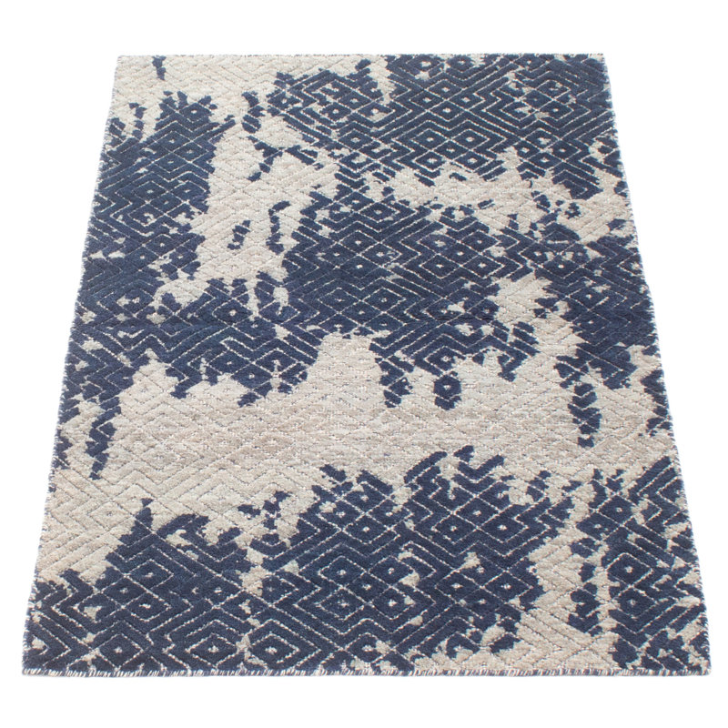 Tapis bleu marine Tangier 3 pi 0 po x 5 pi 2 po