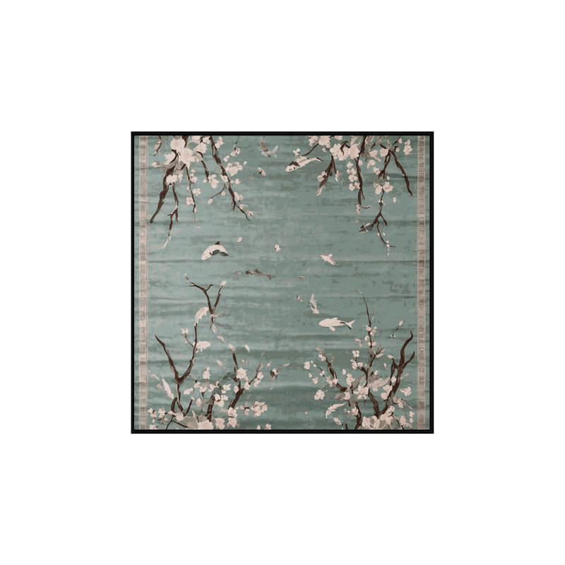 Machine Washable Gray Area Rug, Square 5'