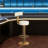 Adjustable Gold Swivel Bar Stools, Counter Height Barstools with Back for Kitchen Island Bar in Black(1PCS)-164319652