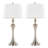 Flint 30" Contemporary Metal Table Lamp With Textured Slub Linen Shade And Built-In Usb Port From Grandview Gallery - Set Of 2-2027359448-2027359452