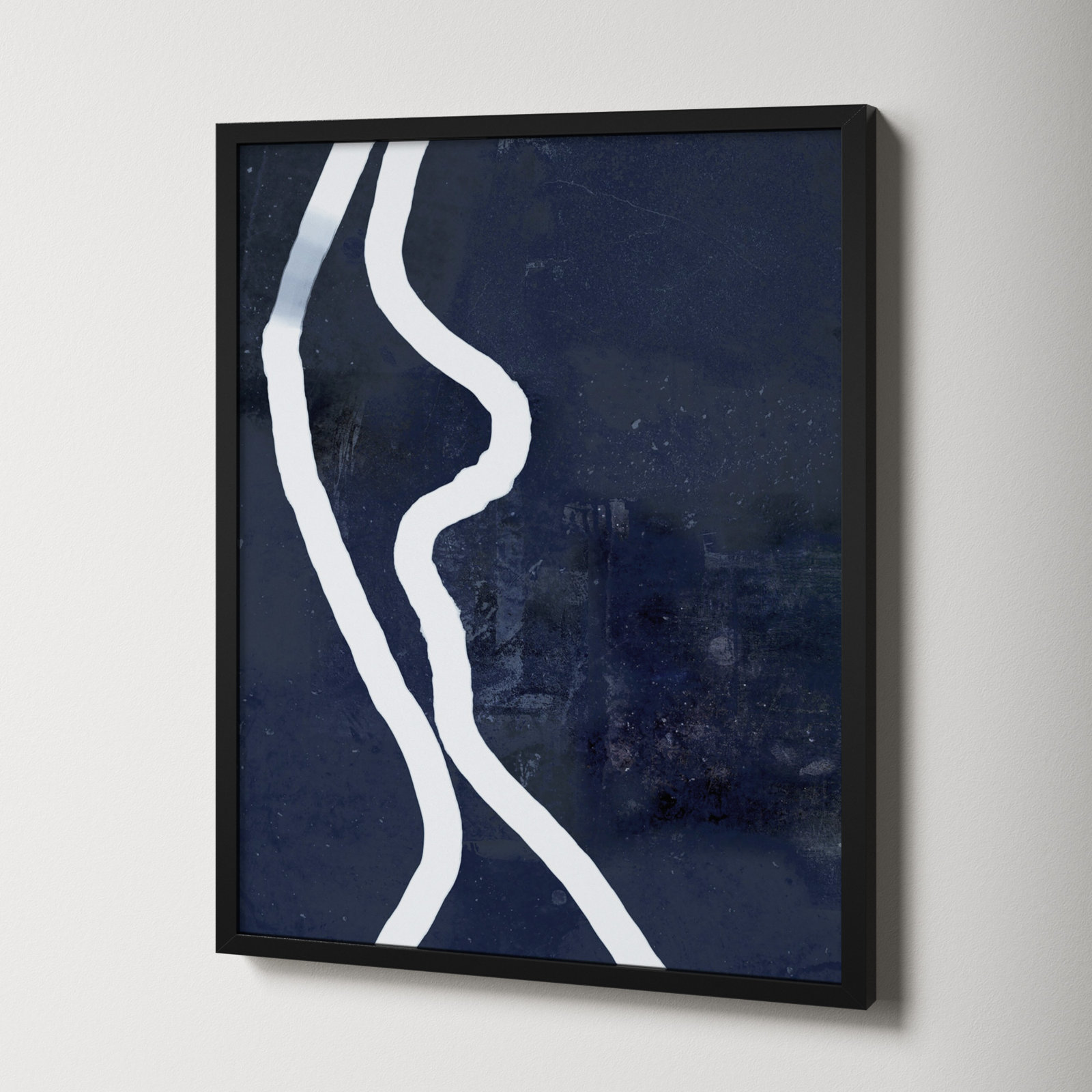 White Rope 2 by Jacques Pilon, 20" H x 16" W, Black