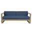 Coastal Teak Patio Sofa with Sunbrella Cushions-393586456