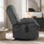 Power Lift Recliner Chair, Dual Motor Medium Lift Chair with Heat and Massage for Elderly, Position Adjustable, Remote Control, with Side Pockets, Chenille Fabric, Dark Gray