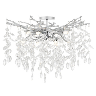 Isobel 8-Light Polished Chrome Semi-Flush Mount