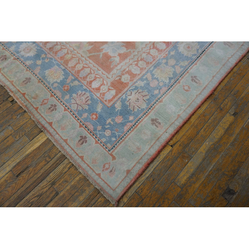 Magnifique tapis carré carré en coton Agra