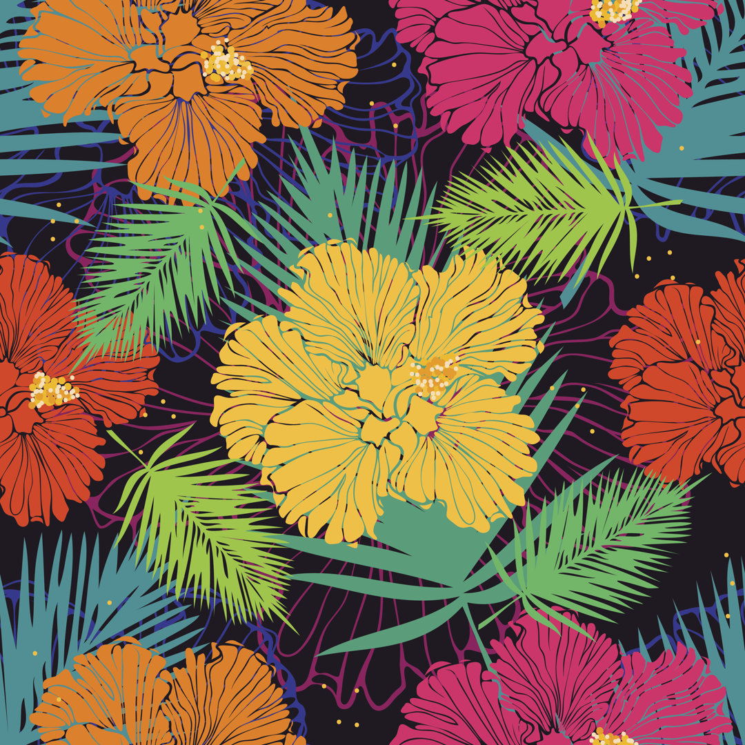 Leinwandbild Tropical Pattern von Harmonia Green