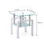 Clarisse 17.71" W x 17.71" D x 20.47" H 2-Tier Clear Tempered Glass End Table