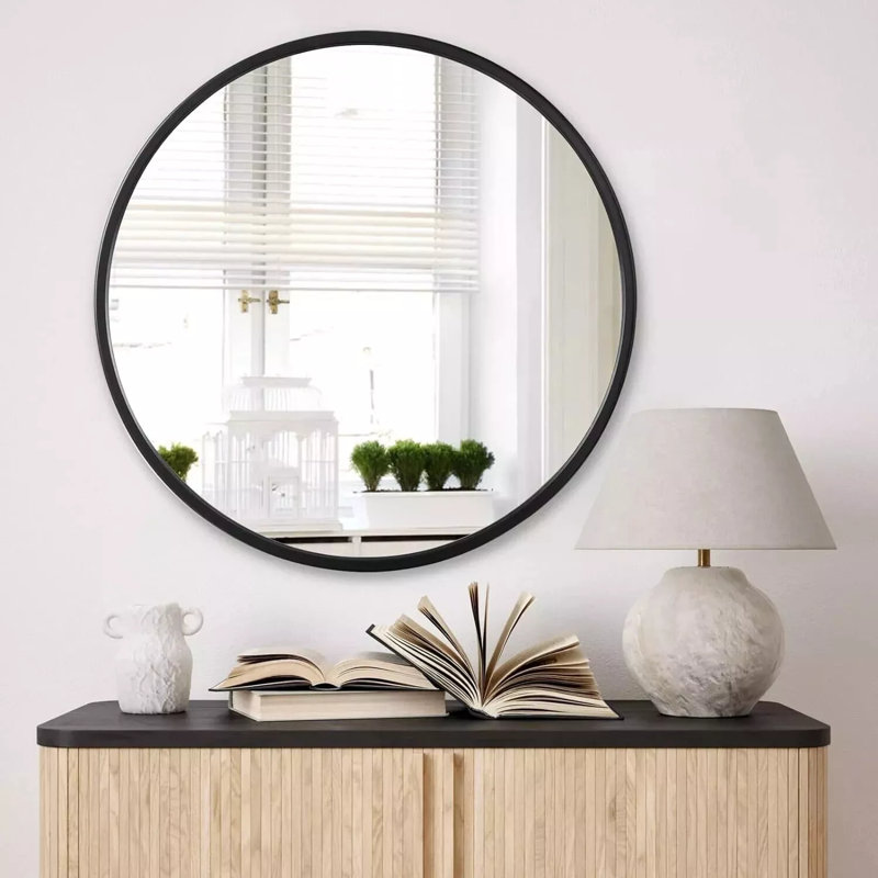 Wall Mirror Round Mirror, Black