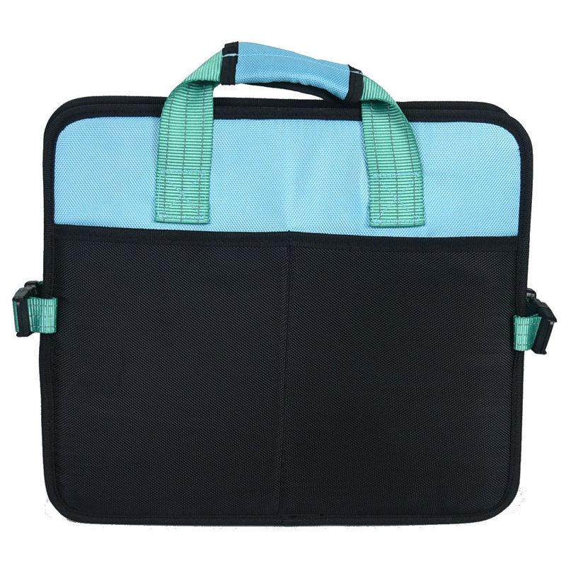 Small Blue Folding Travel Pet Bed with Nylon Handle