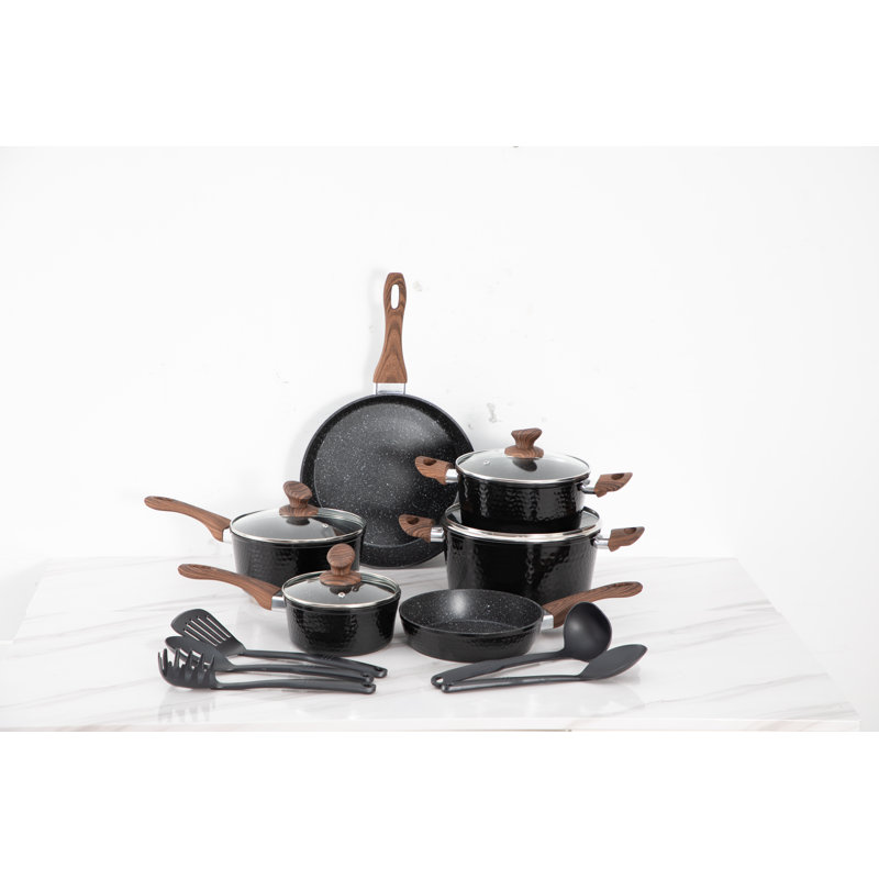 15 - Piece Non-Stick Aluminum Cookware Set