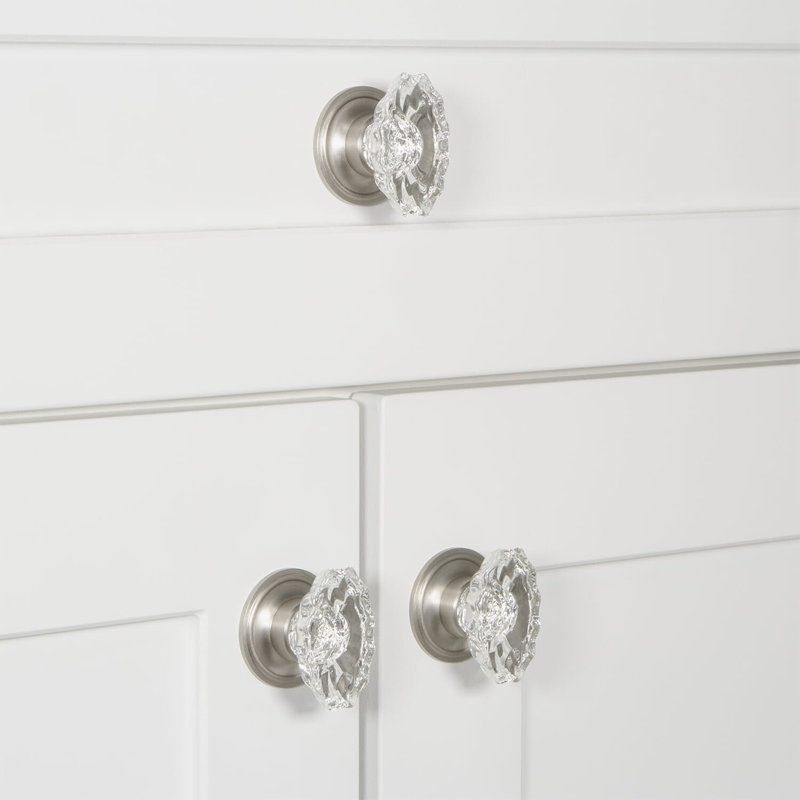 Poignée d'armoire Biarritz, Nickel satiné