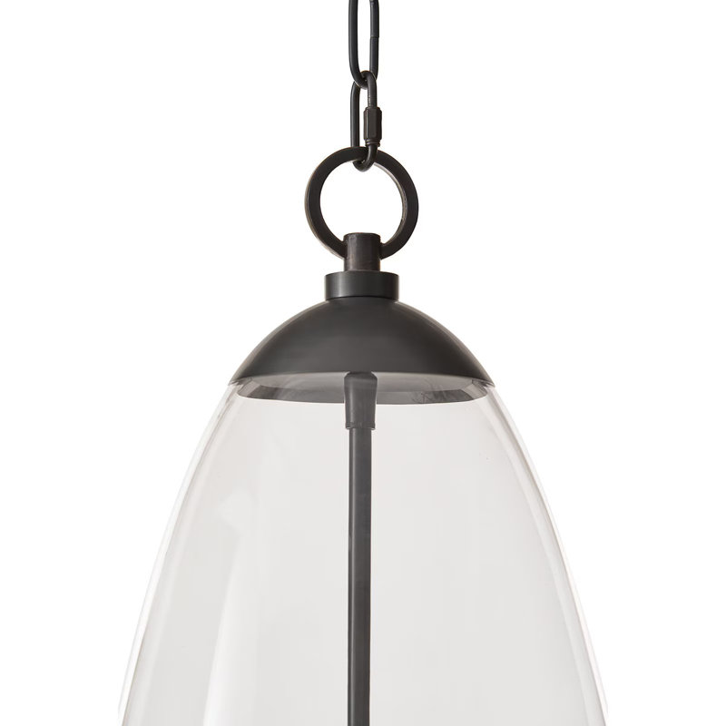 Luminaire suspendu en verre Maiden, Bronze frotté à l'huile