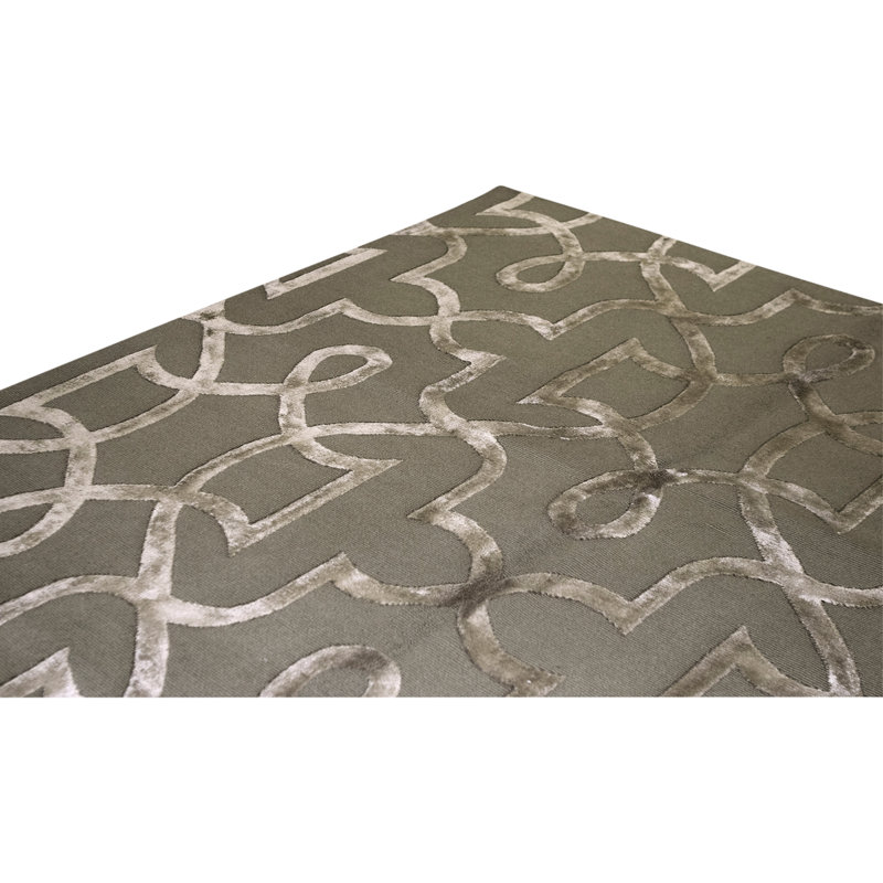 High-Quality Hand-Knotted Yellow And White Area Rug