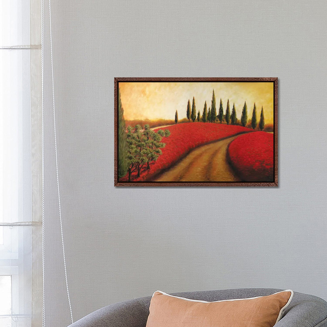 Tuscan Path I von Malenda Trick - Galerie-verpackte Leinwand Giclée auf Leinwand