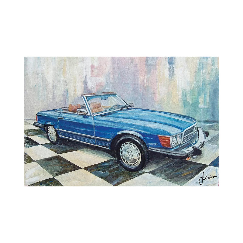 «1980 Mercedes-Benz 450 SL» par Sinisa Saratlic, peinture sur toile tendue, H 8 po x l 12 po x P 0,75 po