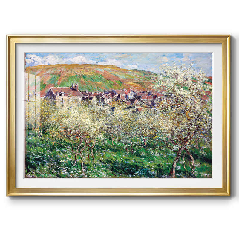Monet, impression encadrée sur papier par Claude Monet, H 15 po x l 21 po x P 1,5 po, Or