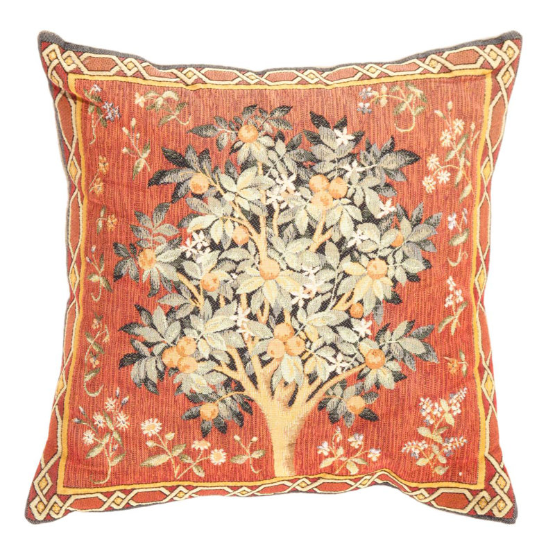 Coussin en tapisserie 17 po x 17 po