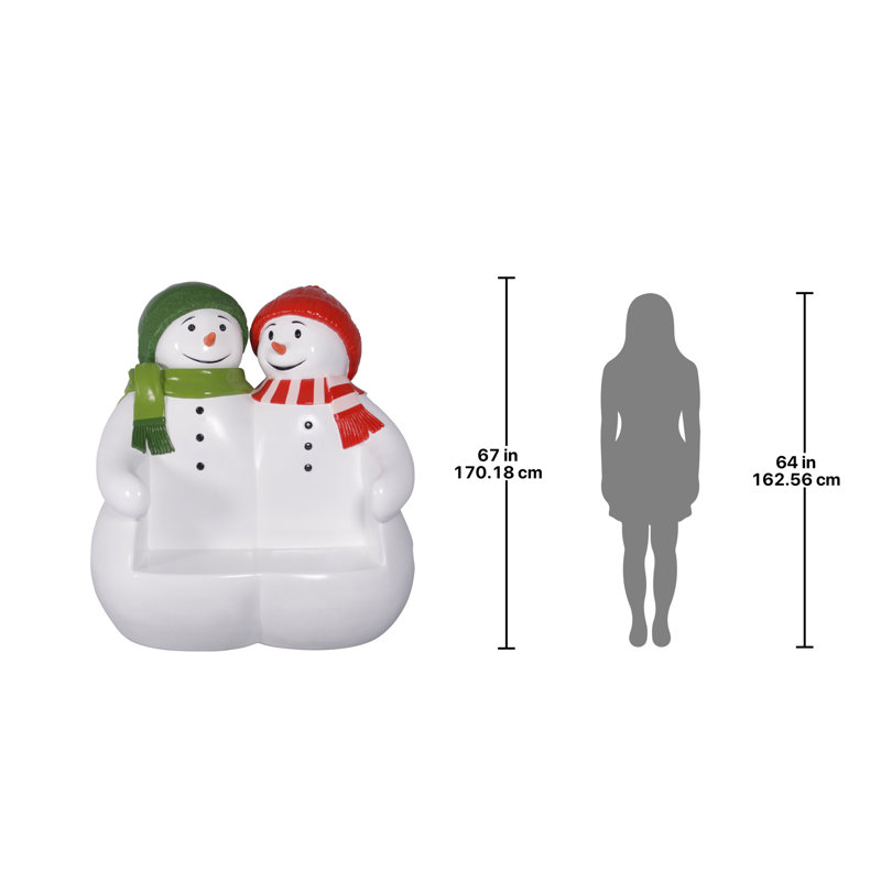 Banc sculpté bonhomme de neige Poudre Pals