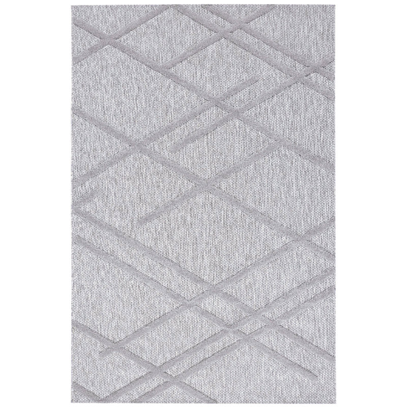 Reinardus Rectangle Geometric Indoor / Outdoor Area Rug, Rectangle 2'7" x 4'11"