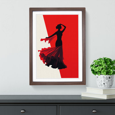 Flamenco dancer Minimalism No.3 - Framed Print