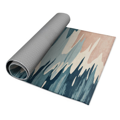 Watercolor Gray Indoor and Outdoor Area Rug