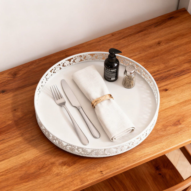 Plateau tournant Lazy Susan, Blanc