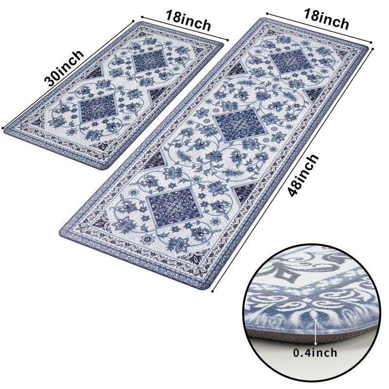 Tapis de cuisine anti-fatigue Blue Boho